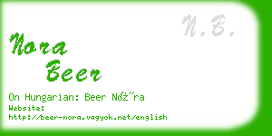 nora beer business card